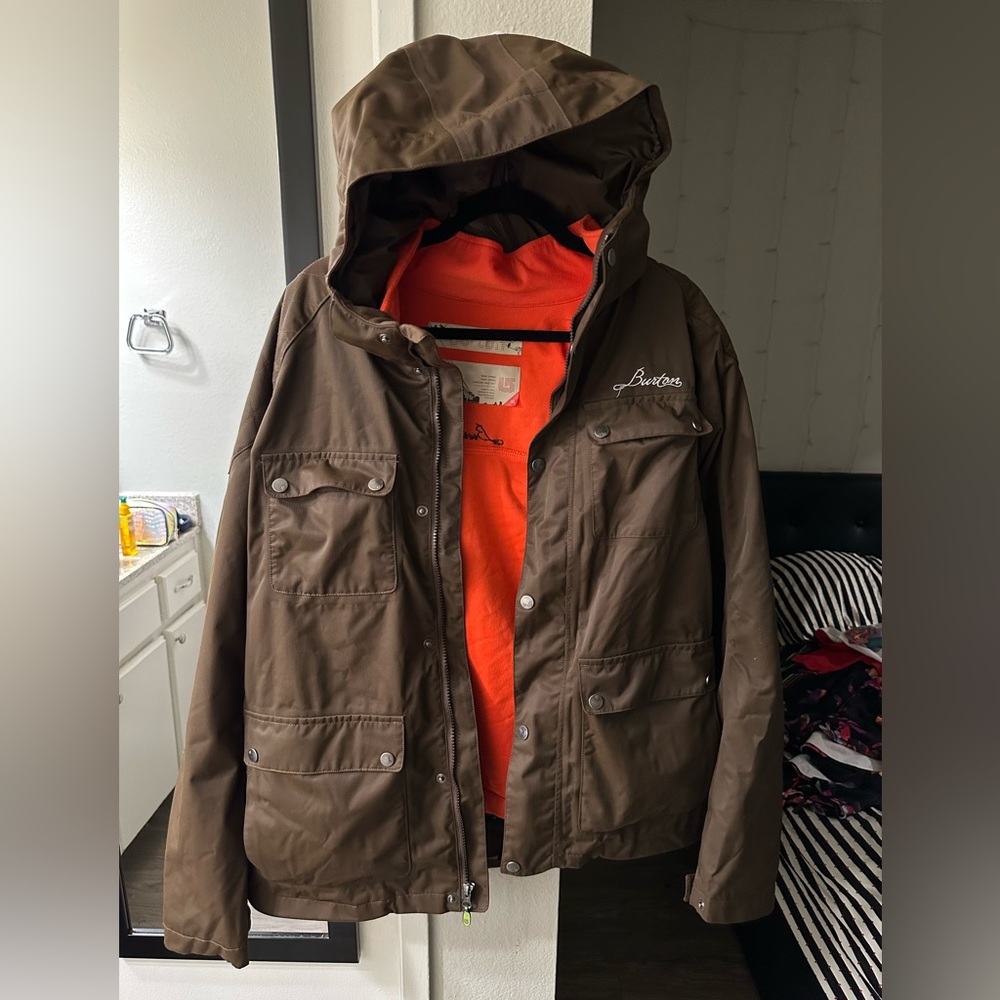 Burton Brown/Orange Adult Snowboarding Jacket